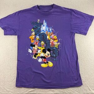 Disney T-Shirt Mens Medium Purple 2013 Florida Walt Disney World Graphic Retro